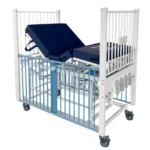 The HL A141C Pediatric Bed is designed to provide a safe, comfortable, and practical care environment for pediatric patients. Its adjustable positioning, protective side rails, durable steel const