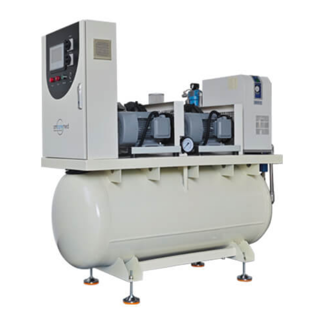 Skid mounted oil free scroll air compressor