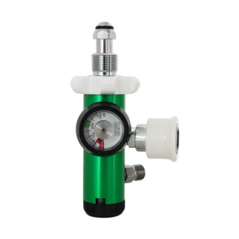 Click Style Bull Nose CGA992 Regulator with Schrader Outlet