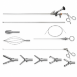 Endoscopic Instrument Kit on White Background