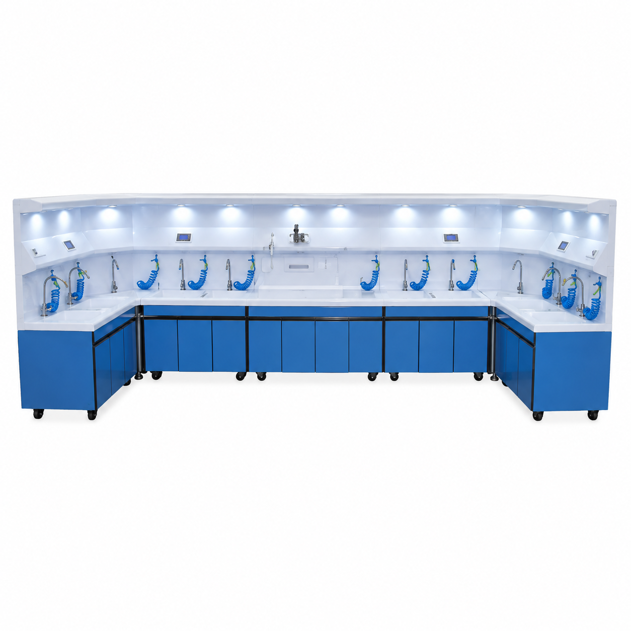 High Tech Blue Laboratory Wash Station