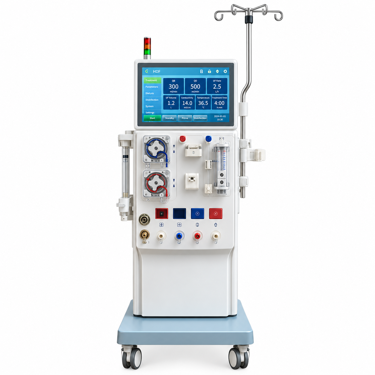 Modern Hemodialysis Machine on Wheels Modern Hemodialysis Machine on Wheels